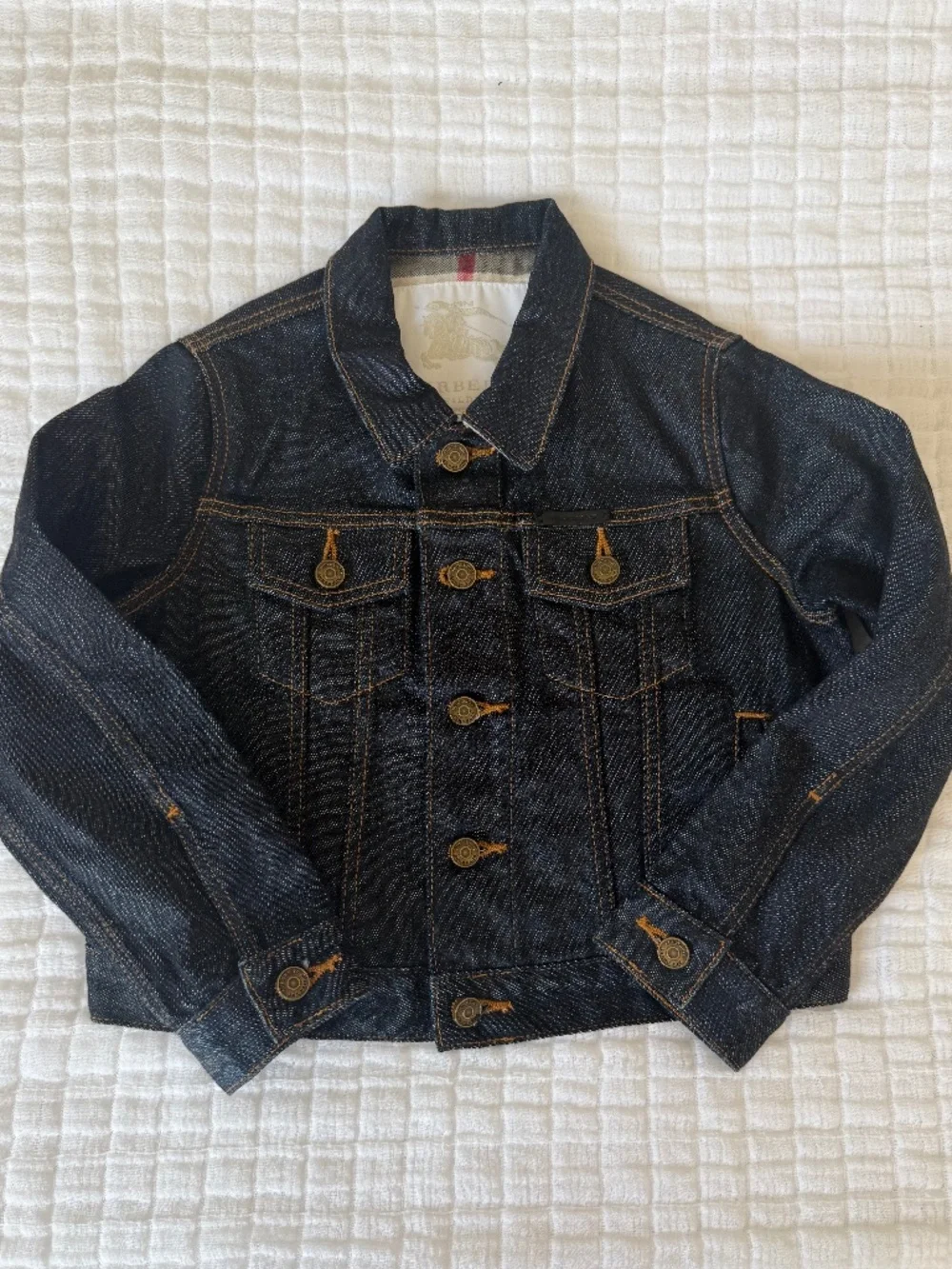 Denim burberry kids jacket